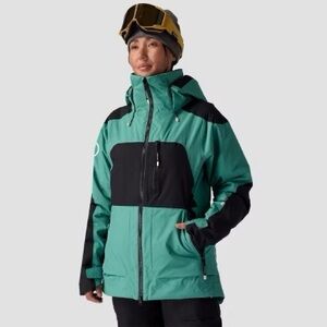 Backcountry, CrestCruiser Insulated Jacket - Gearhead Green/Patchart Lining